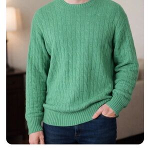 Peter Millar Vintage 100% Cashmere Cable Knit Men's Sweater